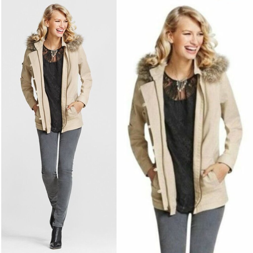 CAbi  removable Fur-Trimmed Jacket size S